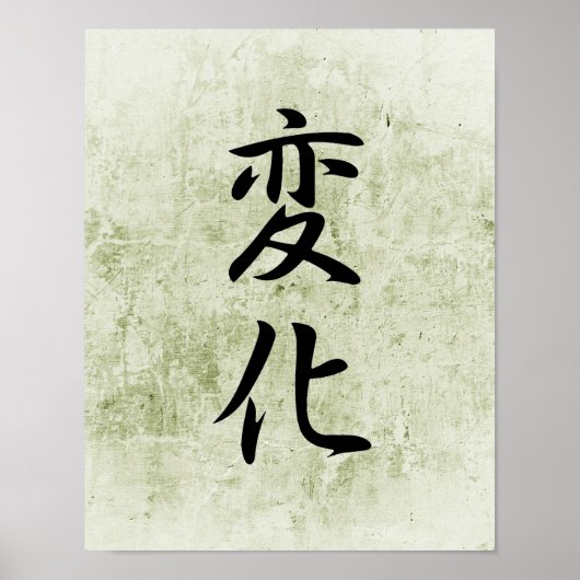 Japans Kanji for Change - Henka Poster (Voorkant)