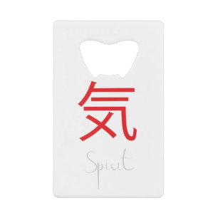 Japans Kanji Symbool voor gedistilleerde drank Kredietkaart Flessenopener