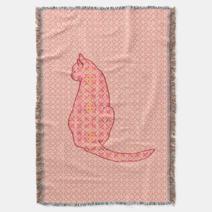 Japans kat - koraal Oranje batik Deken