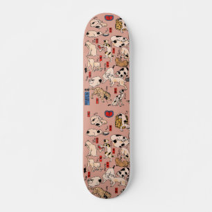 Japans kat Woodblock ukiyo-e Kat Skateboard