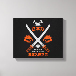 Japans Katana-zwaard Canvas Afdruk