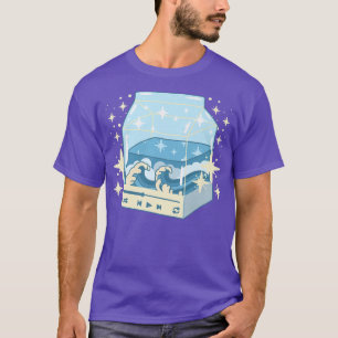 Japans Kawaii Milk Carton Kanagawa Wave Lofi Aes T-shirt