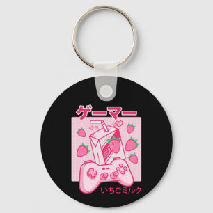Japans Kawaii Strawberry Milk Sleutelhanger Funny