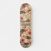  japans kersenbloesem kunst aangepaste naam skateboard (Voorkant)