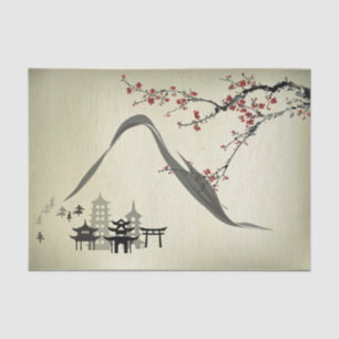 Japans, , kersenbloesem, waterkleur, kunst, r tissuepapier