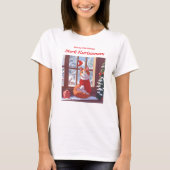 Japans Kerst- Schattigee Anime Kerstkat T-shirt (Voorkant)