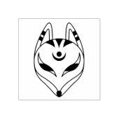 Japans keusune fox-masker 	rubberstempel (Afrduk)