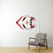 Japans keusune fox-masker wandkleed (In Situ (horizontaal))