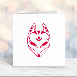 Japans keusune fox-masker  zelfinktende stempel