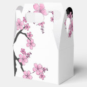 Japans Kimono Black en White Pink Sakura Bedankdoosjes (Geopend)