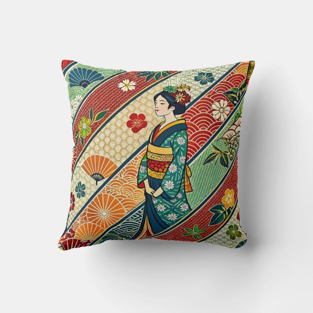 Japans Kimono Kussen (Achterkant)