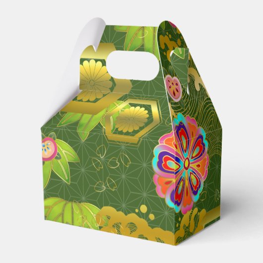 Japans Kimono-patroon cadeaudoos Bedankdoosjes (Achterkant)