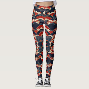 Japans kimono patroon herhalen leggings