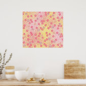 Japans KIMONO textiel, Cherry Blossom Pattern Poster (Keuken)