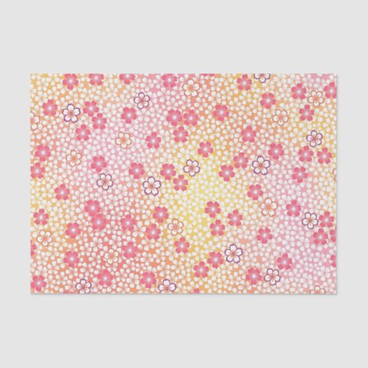 Japans KIMONO textiel, Cherry Blossom Pattern Tissuepapier (Voorkant)