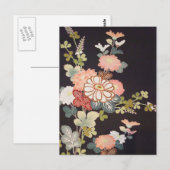 Japans KIMONO textiel, flessenpatroon Briefkaart (Voorkant / Achterkant)