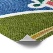 Japans KIMONO textiel, flessenpatroon Poster (Hoek)