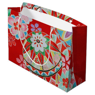 Japans KIMONO textiel, Floral Pattern Groot Cadeauzakje