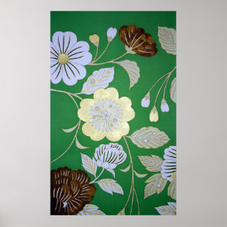 Japans KIMONO textiel, Floral Pattern Poster