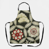 Japans KIMONO textiel, Floral Pattern Schort (Voorkant)