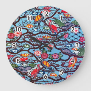 Japans Kimono Textile (Bingata) Grote Klok