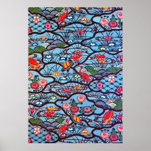  Japans Kimono Textile (Bingata) Poster
