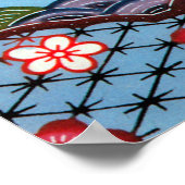 Japans Kimono Textile (Bingata) Poster (Hoek)