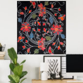  Japans Kimono Textile (Bingata) Poster (Thuiskantoor)