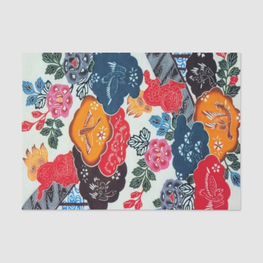  Japans Kimono Textile (Bingata) Tissuepapier (Voorkant)