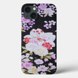  Japans Kimono Wit Sakura Floral iPhone 13 Hoesje