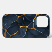 Japans Kintsugi Donkerblauw Case-Mate iPhone Case (Achterkant (horizontaal))
