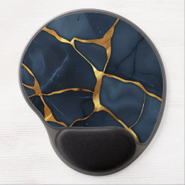 Japans Kintsugi Donkerblauw Gel Muismat