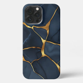Japans Kintsugi Donkerblauw iPhone 13 Pro Max Hoesje