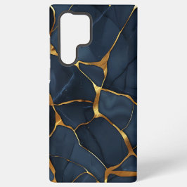 Japans Kintsugi Donkerblauw Samsung Galaxy Hoesje
