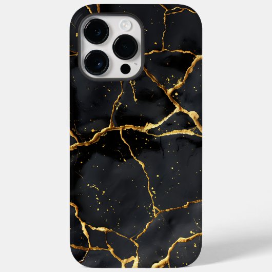 Japans Kintsugi Zwart & Goud Case-Mate iPhone Case (Achterkant)