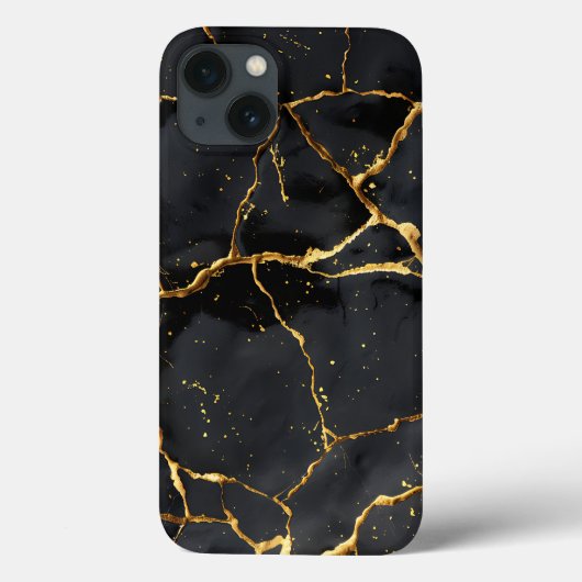 Japans Kintsugi Zwart & Goud Case-Mate iPhone Case (Achterkant)