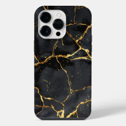 Japans Kintsugi Zwart & Goud iPhone 14 Pro Max Hoesje