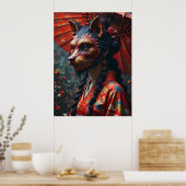Japans Kitsune Mask Poster (Keuken)