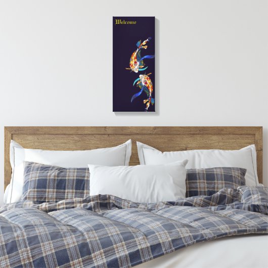 Japans Koi Bruiloft Liefhebbers Canvas Print (Insitu (Slaapkamer))