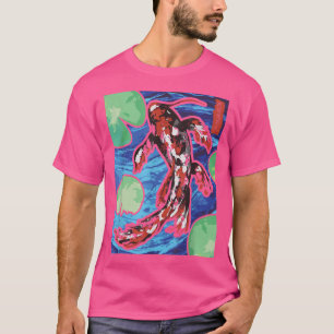 Japans Koi Carp Nishikigoi Fish Pond Woodblock A T-shirt