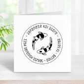 Japans Koi Fish Business Round Address 3 Rubberstempel