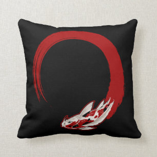 Japans Koi Fish Enso Circle Zen Boeddhisme Kussen