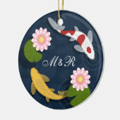 Japans Koi Fish Monogram Initialen Keramisch Ornament (Links)