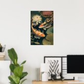  Japans koi Fish Pond Art Print Poster (Thuiskantoor)