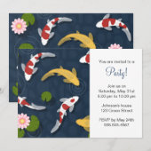 Japans Koi Fish Pond Party Kaart (Voorkant / Achterkant)