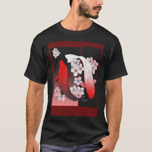 Japans Koi Nishikigoi Fish Kersenbloesem Vrouwen T-shirt