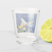 Japans Koi vijver blauw Thunder_Cove Shot Glas (Achterkant)