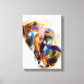 Japans Koi Vis Glas in lood Art Canvas Print (Voorkant)