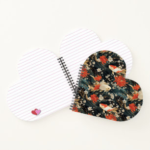 Japans Koi Vis Naadloos Patroon Notitieboek