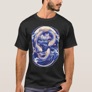 Japans koi vis oceaan golf Tattoo symboliek Sere T-shirt